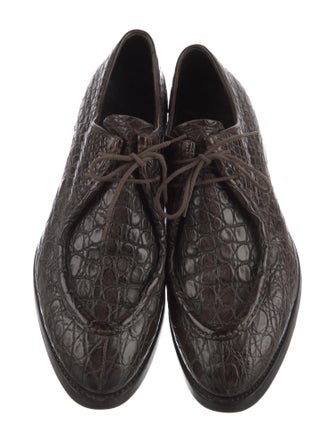 Prada Crocodile Derby Shoes