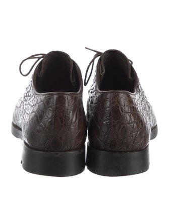 Prada Crocodile Derby Shoes
