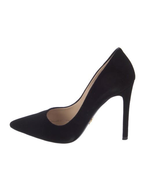 Prada Saffiano Leather Velvet Pumps