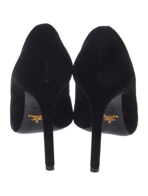 Prada Saffiano Leather Velvet Pumps