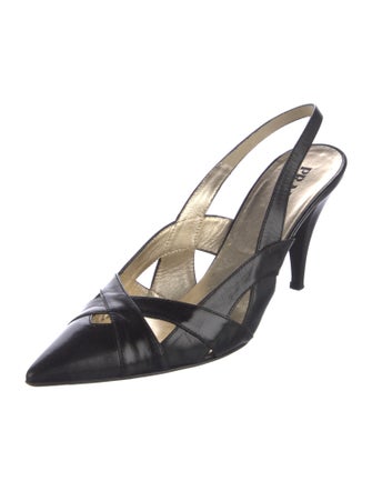 Prada Leather Slingback Pumps