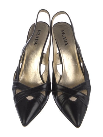 Prada Leather Slingback Pumps