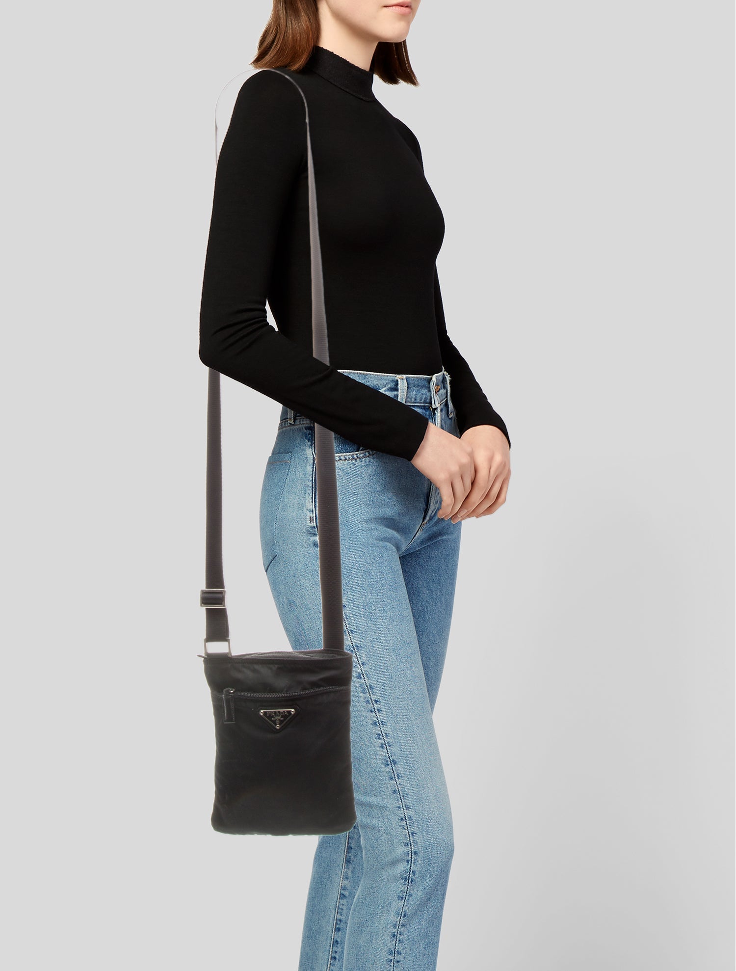 Prada Vela Nylon Messenger Bag