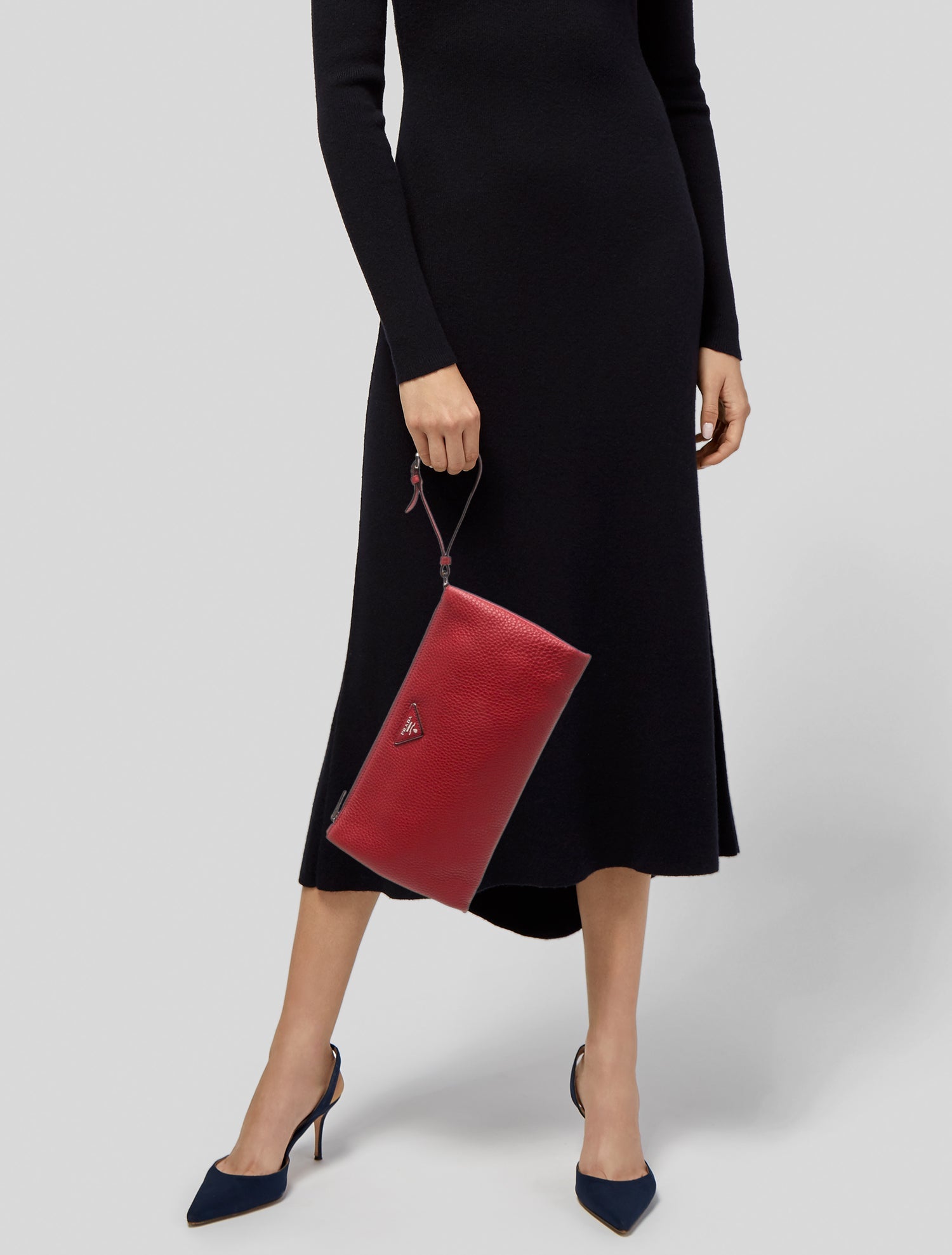 Prada Vitello Daino Leather Clutch