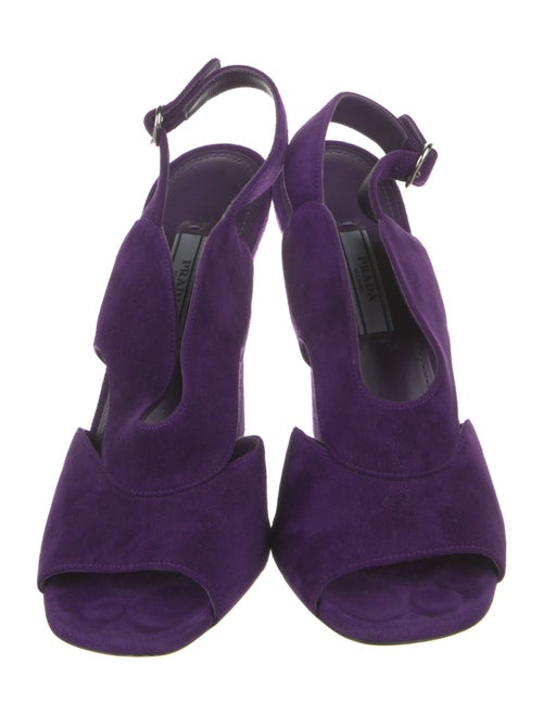 Prada Suede Slingback Sandals