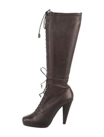 Prada Leather Lace-Up Boots