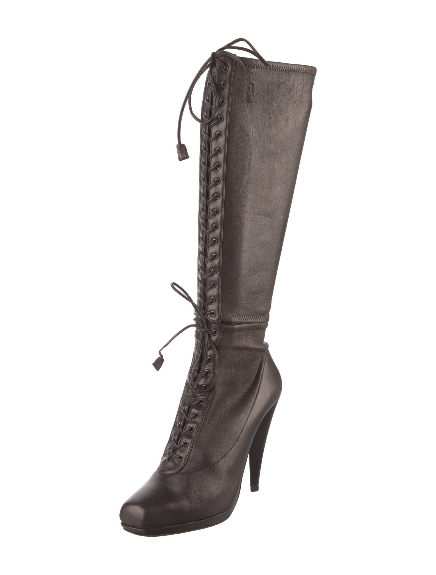 Prada Leather Lace-Up Boots