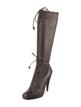 Prada Leather Lace-Up Boots