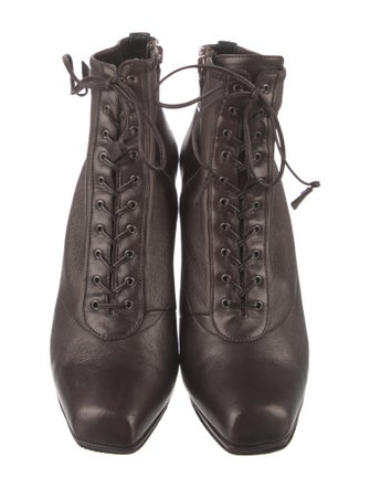 Prada Leather Lace-Up Boots