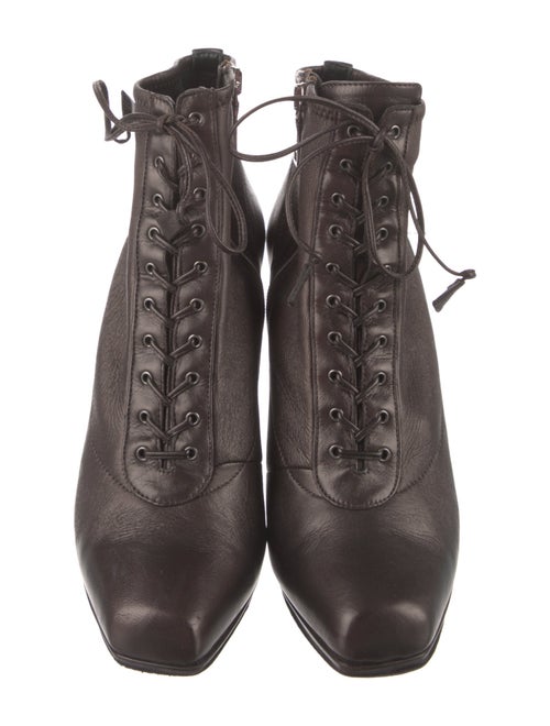 Prada Leather Lace-Up Boots