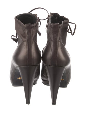 Prada Leather Lace-Up Boots