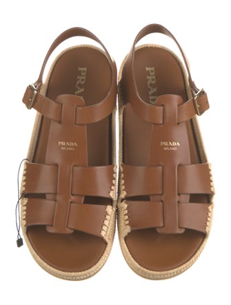 Prada Leather Espadrilles