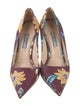 Prada Leather Floral Print Pumps