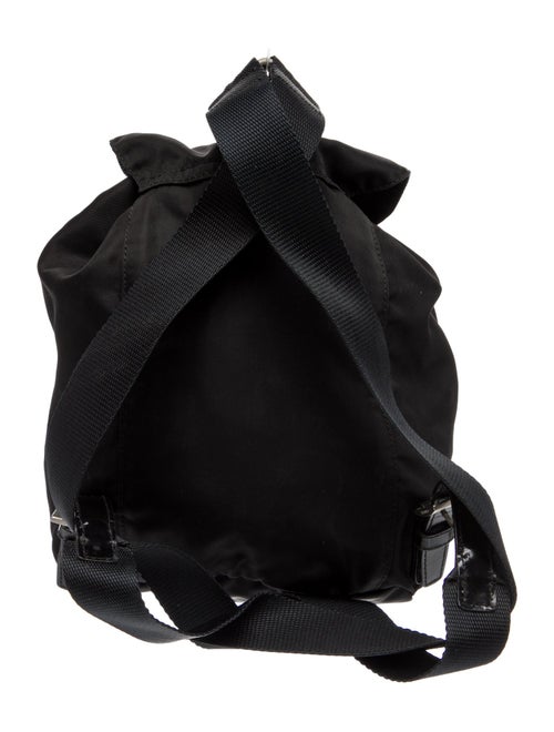 Prada Enameled Metal Triangle Backpack