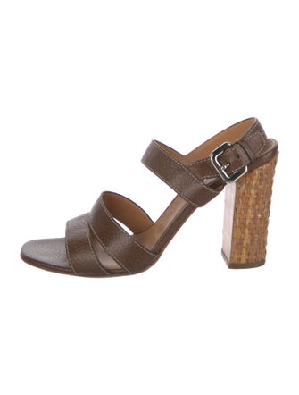 Prada Leather Slingback Sandals