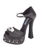 Prada Satin Beaded Accents D'Orsay Pumps