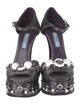 Prada Satin Beaded Accents D'Orsay Pumps