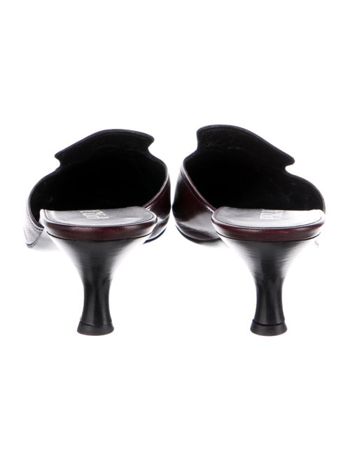 Prada Leather Fringe Trim Accent Mules