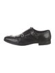 Prada Leather Lasercut Accents Monk Straps