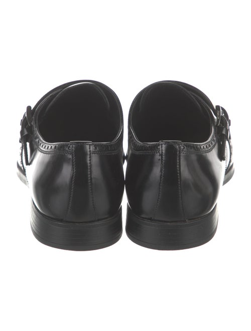 Prada Leather Lasercut Accents Monk Straps