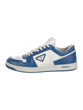 Prada Leather Colorblock Pattern Sneakers