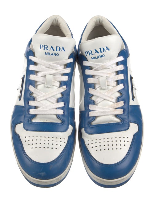 Prada Leather Colorblock Pattern Sneakers