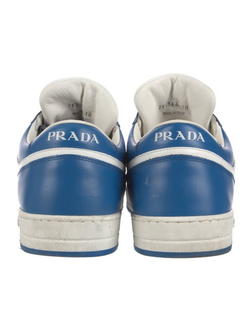 Prada Leather Colorblock Pattern Sneakers