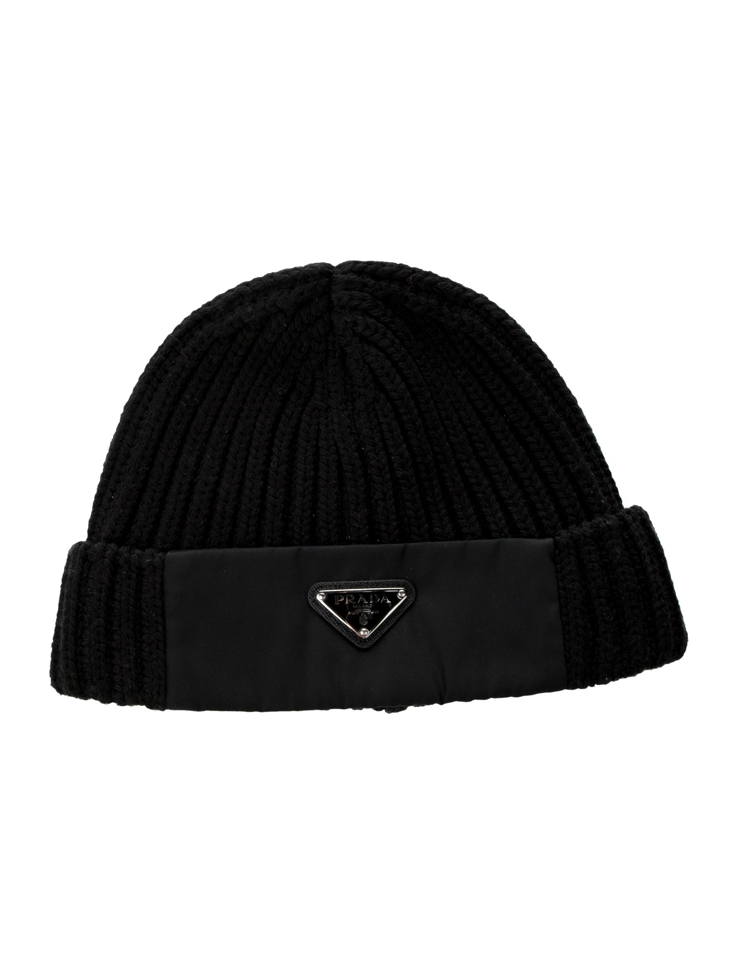 Prada Virgin Wool Knitted Beanie w/Tags