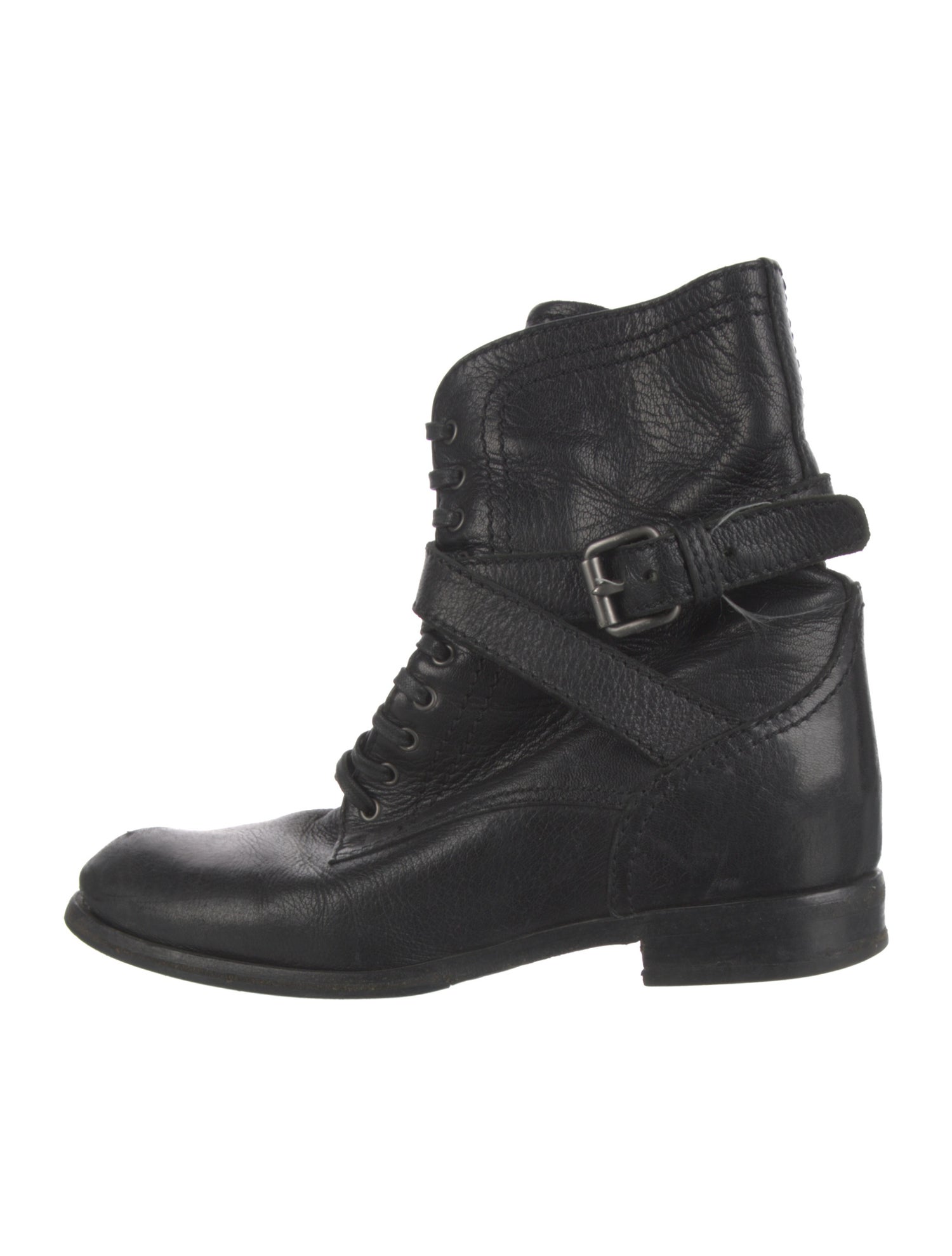 Prada Leather Combat Boots