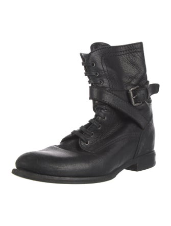 Prada Leather Combat Boots