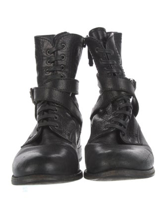 Prada Leather Combat Boots