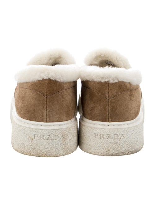 Prada Suede Fur Trim Sneakers