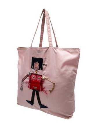 Prada Enameled Metal Triangle Tote