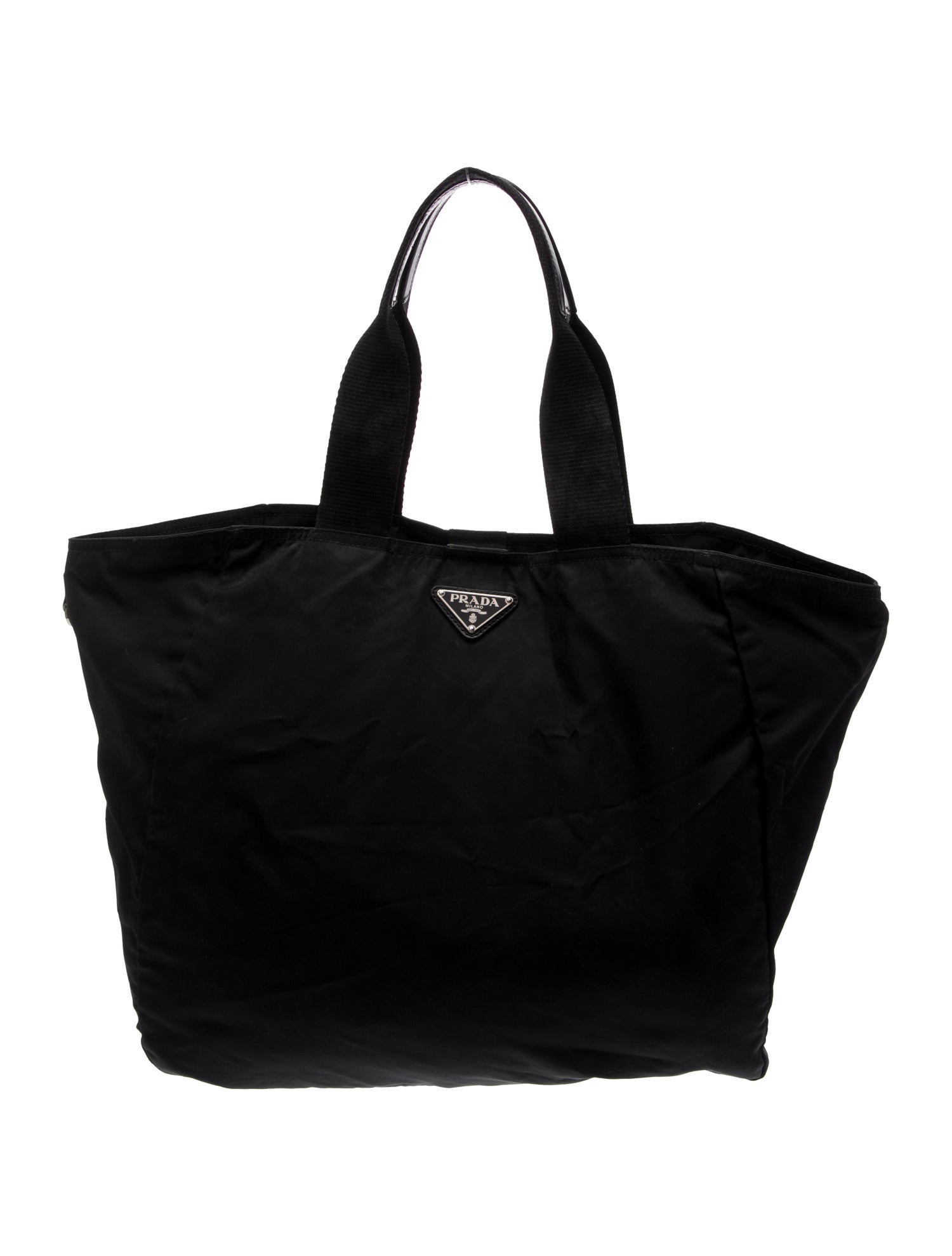 Prada Enameled Metal Triangle Garment Bag