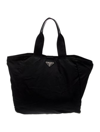 Prada Enameled Metal Triangle Garment Bag