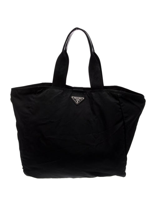 Prada Enameled Metal Triangle Garment Bag