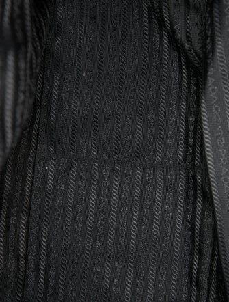 Prada Enameled Metal Triangle Garment Bag