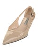 Prada Patent Leather Cutout Accent Pumps