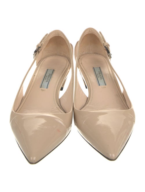 Prada Patent Leather Cutout Accent Pumps