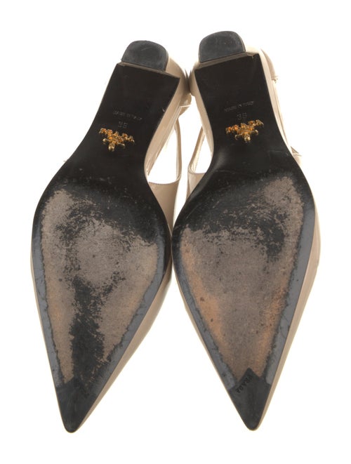 Prada Patent Leather Cutout Accent Pumps