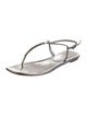 Prada Leather T-Strap Sandals