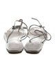 Prada Leather T-Strap Sandals