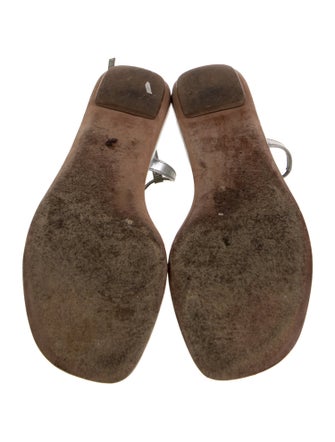 Prada Leather T-Strap Sandals