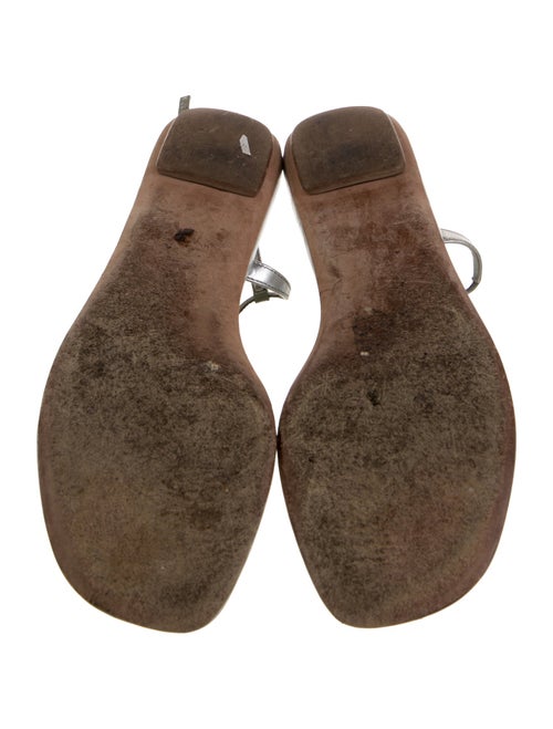 Prada Leather T-Strap Sandals