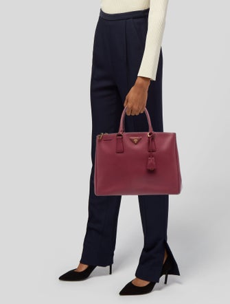 Prada Saffiano Leather Galleria Double Zip Large