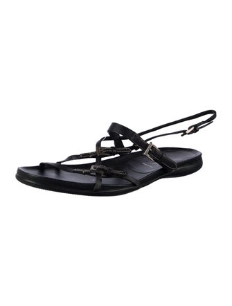 Prada Leather Slingback Sandals