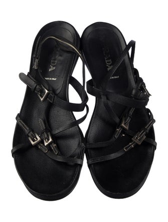 Prada Leather Slingback Sandals