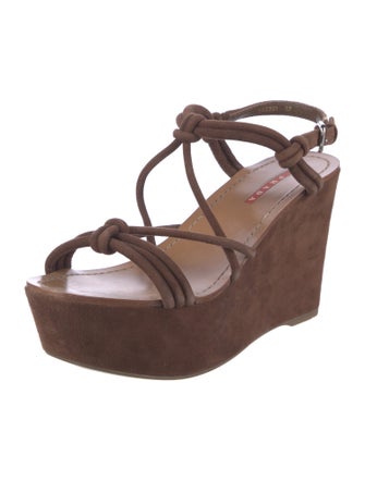 Prada Sport Suede Slingback Sandals