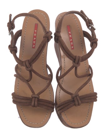 Prada Sport Suede Slingback Sandals