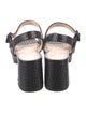 Prada Embossed Leather Animal Print Slingback Sandals
